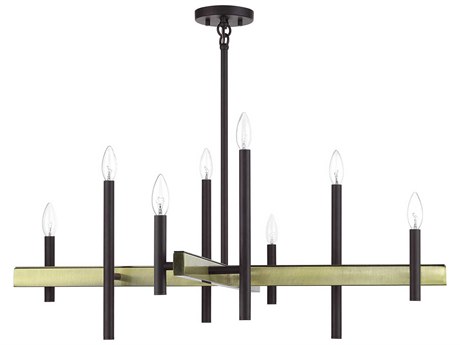 Livex Lighting Denmark 8-Light Bronze Antique Brass Chandelier