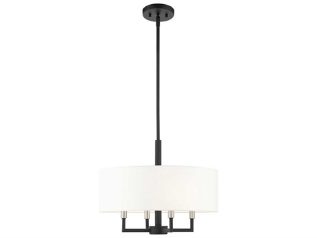 Livex Lighting Meridian 4-Light Black Drum Chandelier