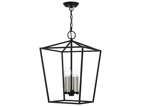 Livex Lighting Devone 4-Light Black Brushed Nickel Candelabra Chandelier