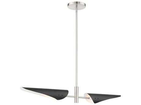 Livex Lighting Capistrano 2-Light Brushed Nickel Island Pendant