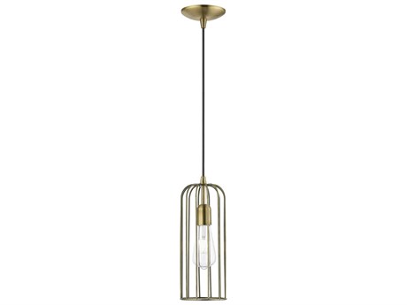 Livex Lighting Glenbrook 1-Light Antique Brass Mini Pendant
