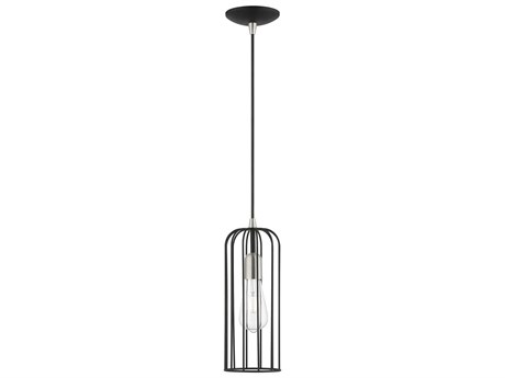 Livex Lighting Glenbrook 1-Light Black Brushed Nickel Mini Pendant