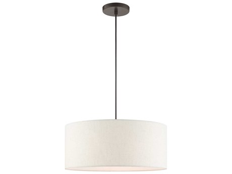 Livex Lighting Meadow 3-Light English Bronze Drum Pendant