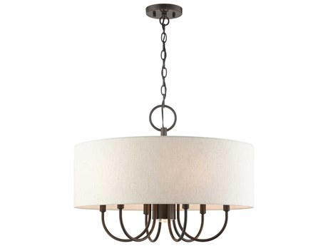 Livex Lighting Blossom 7-Light English Bronze Drum Chandelier