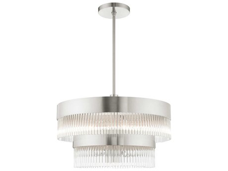 Livex Lighting Norwich 7-Light Brushed Nickel Crystal Chandelier