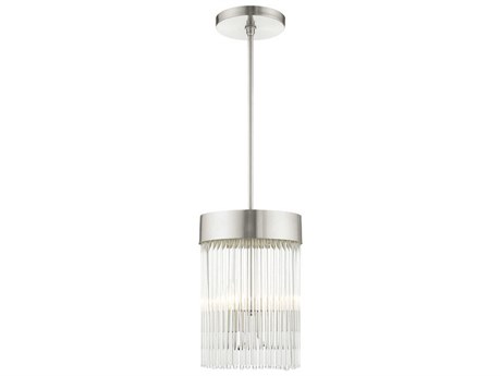 Livex Lighting Norwich 3-Light Brushed Nickel Crystal Candelabra Chandelier