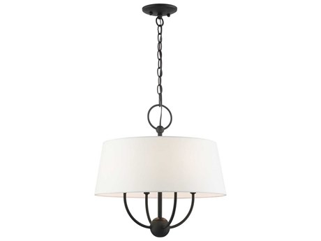 Livex Lighting Ridgecrest 4-Light Black Drum Chandelier