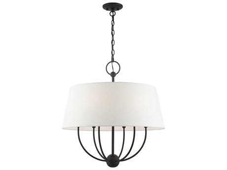Livex Lighting Ridgecrest 6-Light Black Drum Chandelier