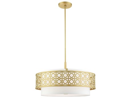 Livex Lighting Calinda 5-Light Soft Gold Drum Chandelier