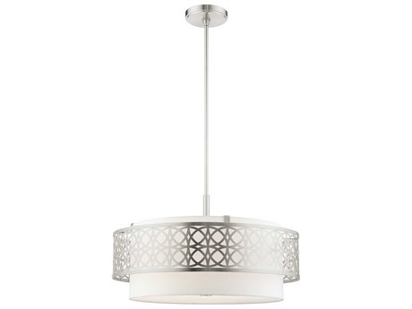 Livex Lighting Calinda 5-Light Brushed Nickel Drum Chandelier