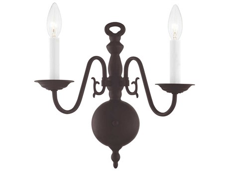 Livex Lighting Williamsburgh 2-Light Bronze Wall Sconce