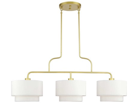 Livex Lighting Manorwood 3-Light Soft Gold Island Pendant