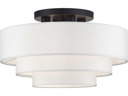 Meyda Cypola 4-Light Nickel Bronze Bowl Semi Flush Mount