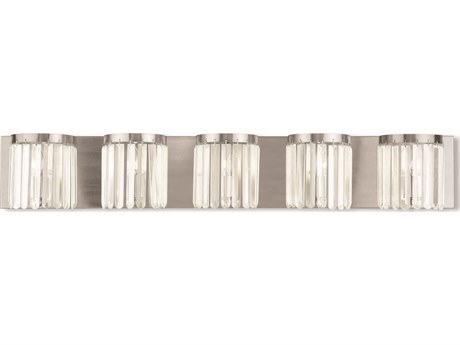 Livex Lighting Ashton 5-Light Brushed Nickel Crystal Vanity Light