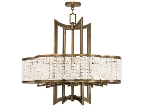 Livex Lighting Grammercy 8-Light Hand Painted Palacial Bronze Crystal Chandelier