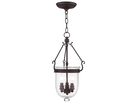 Livex Lighting Jefferson 3-Light Bronze Glass Chandelier