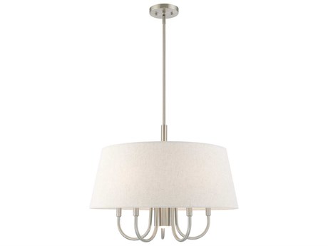 Livex Lighting Belclaire 6-Light Brushed Nickel Empire Chandelier