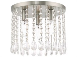 Meyda Carousel 3-Light Bronze Tiffany Flush Mount | MY71007
