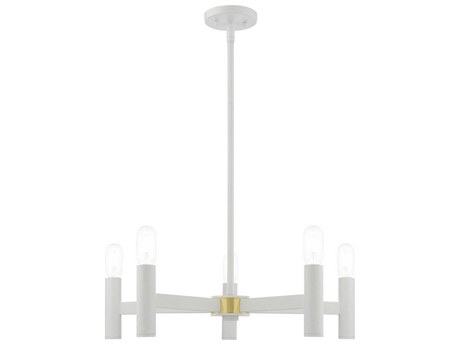 Livex Lighting Copenhagen 5-Light White Chandelier