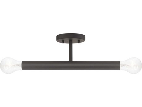 Livex Lighting Copenhagen 2-Light Bronze Semi Flush Mount