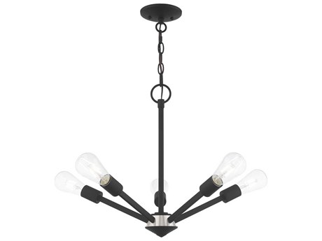 Livex Lighting Prague 5-Light Black Sputnik Chandelier