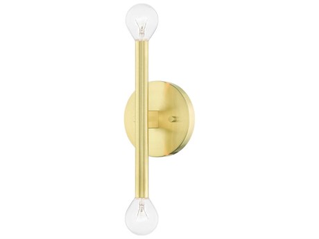 Livex Lighting Copenhagen 2-Light Satin Brass Wall Sconce