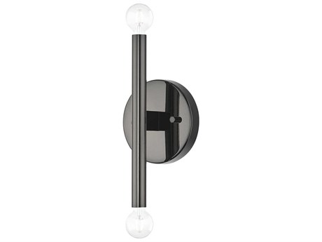 Livex Lighting Copenhagen 2-Light Black Chrome Wall Sconce