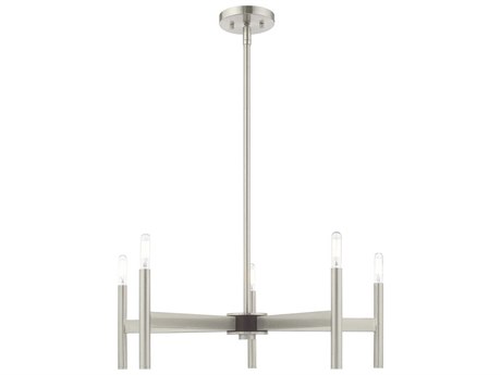 Livex Lighting Copenhagen 5-Light Brushed Nickel Chandelier