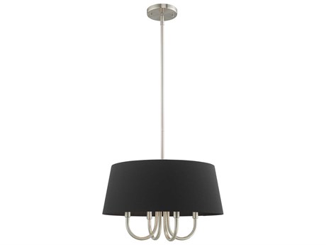 Livex Lighting Belclaire 4-Light Brushed Nickel Black Empire Chandelier