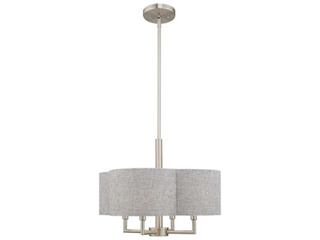 Livex Lighting Kalmar 4-Light Brushed Nickel Chandelier