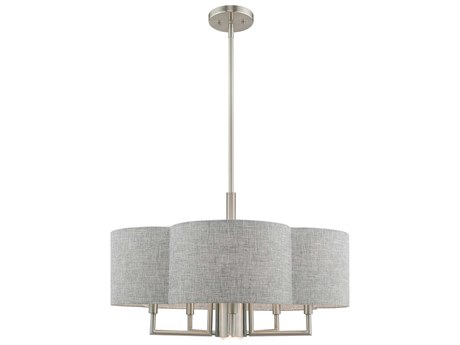 Livex Lighting Kalmar 6-Light Brushed Nickel Chandelier