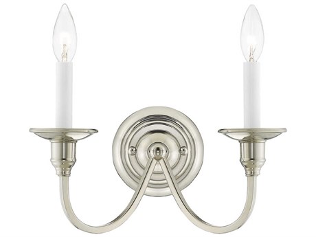 Livex Lighting Cranford 2-Light Polished Nickel Wall Sconce