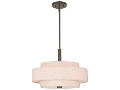 Livex Lighting Meridian 4-Light English Bronze Drum Pendant