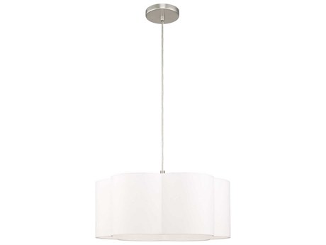 Livex Lighting Chelsea 1-Light Brushed Nickel White Pendant