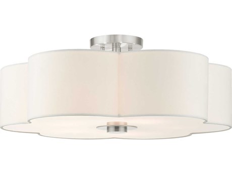 Livex Lighting Chelsea 5-Light Brushed Nickel Semi Flush Mount