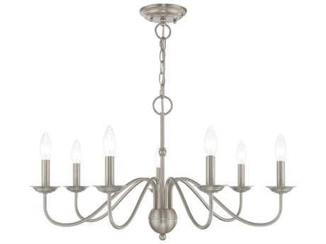 Livex Lighting Windsor 7-Light Brushed Nickel Candelabra Chandelier