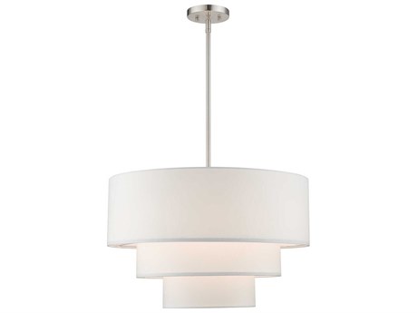Livex Lighting Carrington 4-Light Brushed Nickel Tiered Pendant