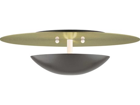 Livex Lighting Ventura 2-Light English Bronze Antique Brass Flush Mount
