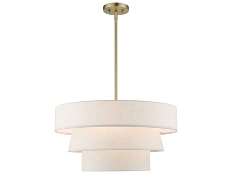 Livex Lighting Chandler 4-Light Antique Brass Tiered Pendant