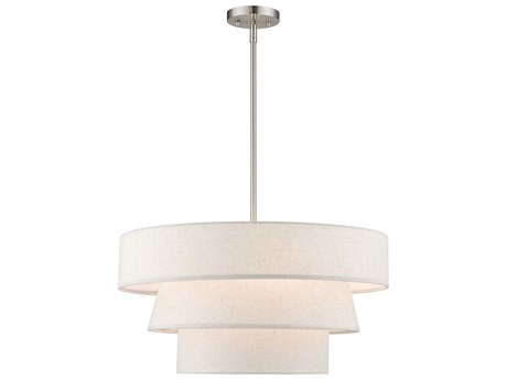 Livex Lighting Chandler 4-Light Brushed Nickel Tiered Pendant