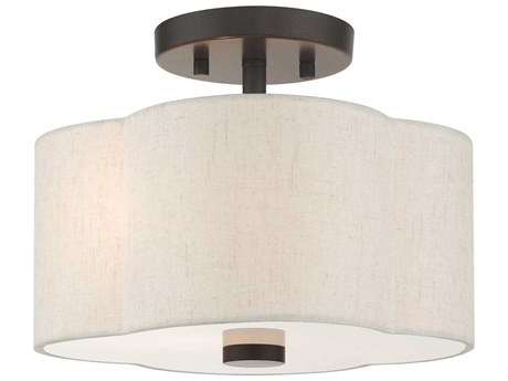 Livex Lighting Solstice 2-Light English Bronze Semi Flush Mount