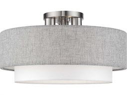 Meyda Cypola 4-Light Nickel Bronze Bowl Semi Flush Mount