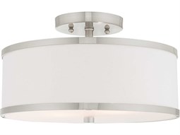 Meyda Metro Fusion 3-Light Black Bowl Semi Flush Mount