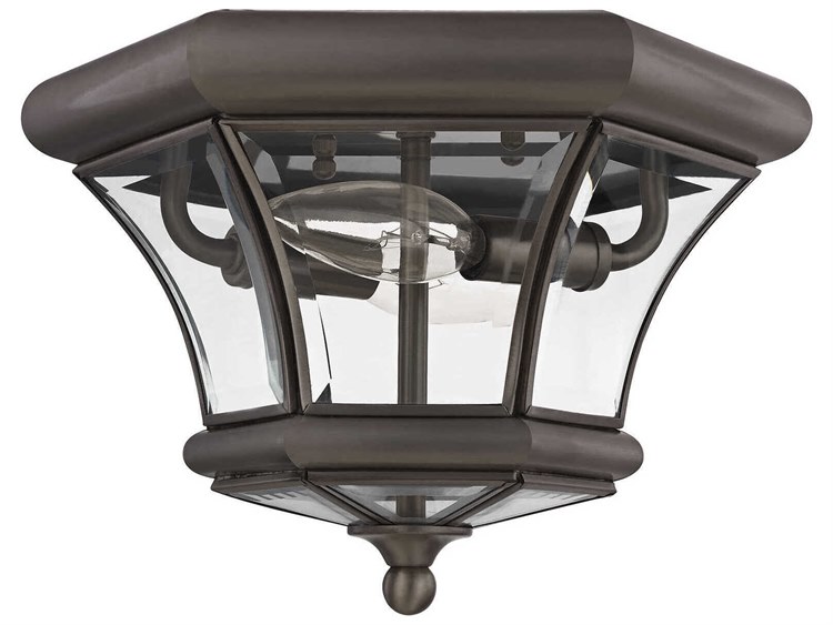 Livex Lighting Monterey Georgetown 2-Light Outdoor Ceiling Light Bronze 2
