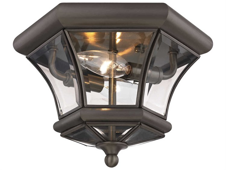 Livex Lighting Monterey Georgetown 2-Light Outdoor Ceiling Light Bronze 3