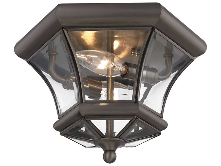 Livex Lighting Monterey Georgetown 2-Light Outdoor Ceiling Light Bronze 4