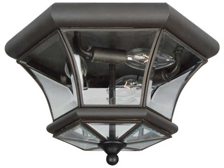 Photos - Floodlight / Street Light Livex Lighting Monterey Georgetown 3 - Light Outdoor Ceiling in Bronze 705