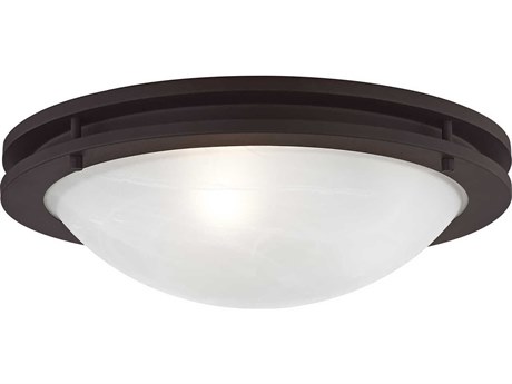 Livex Lighting Ariel 3-Light Bronze Glass Bowl Flush Mount