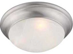 リヴィン・ラヴ Livex Lighting Omega 3-Light Brushed Nickel Glass Bowl Flush