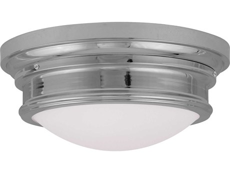 Livex Lighting Astor 3-Light Polished Chrome Glass Bowl Flush Mount